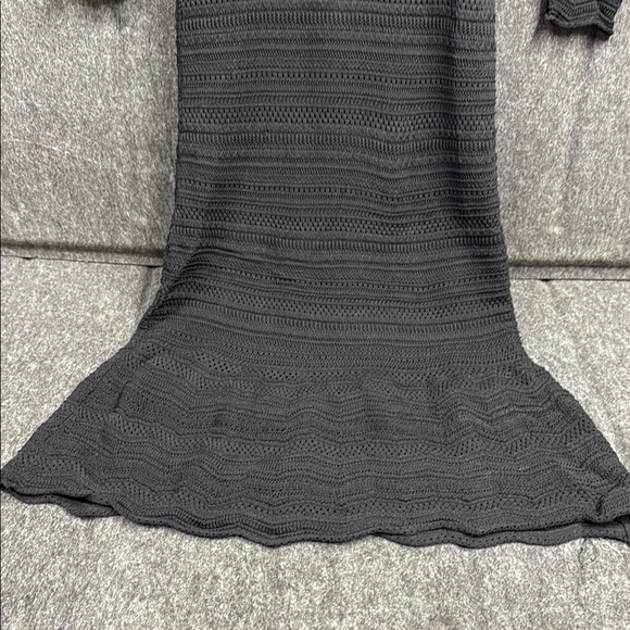 Ralph Lauren black Ribbed Sheath Dress Casual 3/4 Sleeve - Picture 4 of 5